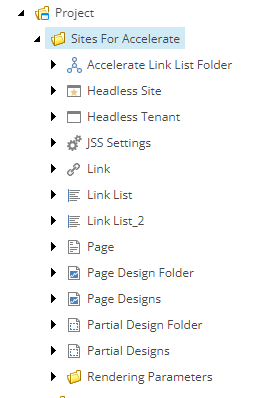 Screenshot showing project templates